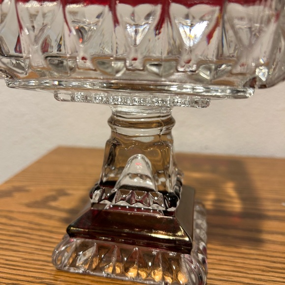 Westmoreland Ruby Red Glass Candy Dish/Compote - Picture 6 of 6